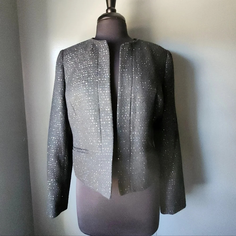 Nine West Sequin Tweed Jacket - Picture 3 of 8